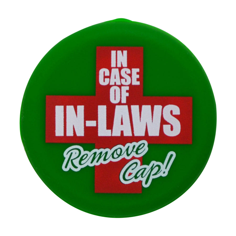 IN CASE OF INLAWS GREEN WINE CAP