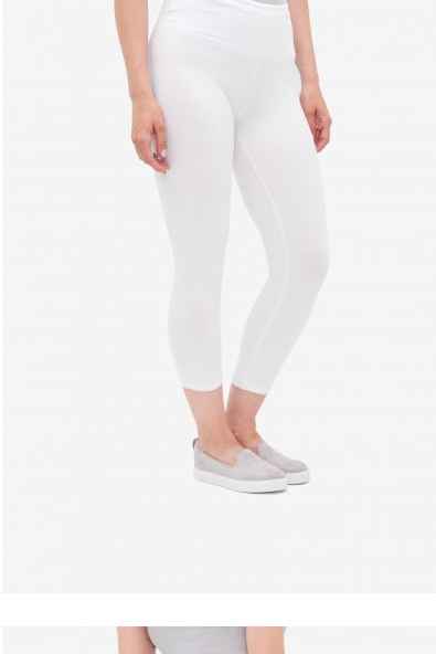 White Flatten It Capri Leggings