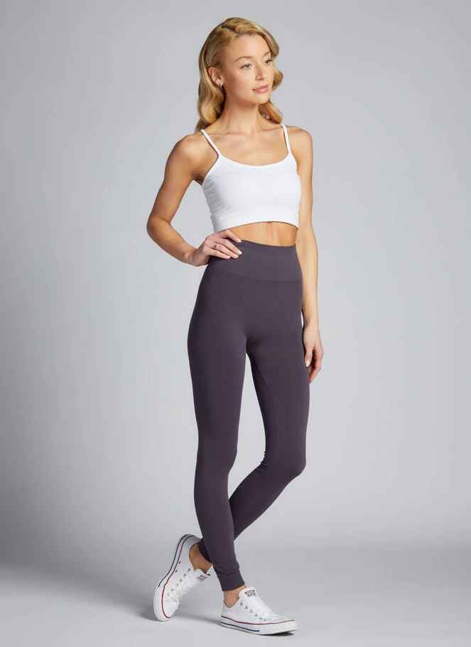 Charcoal High Waisted Bamboo Leggings