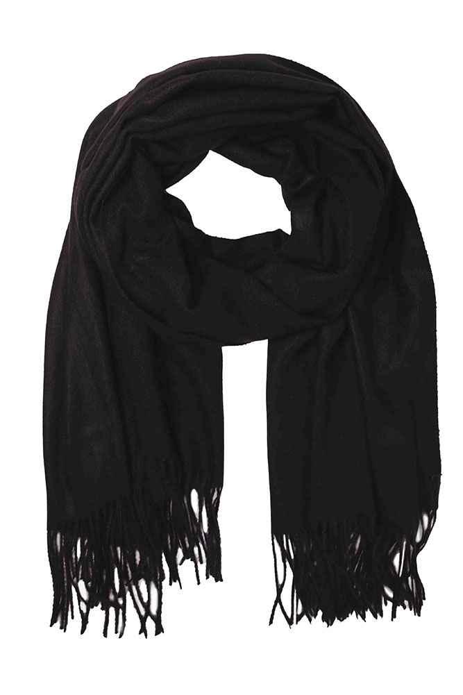 BLACK ESSENTIAL SCARF