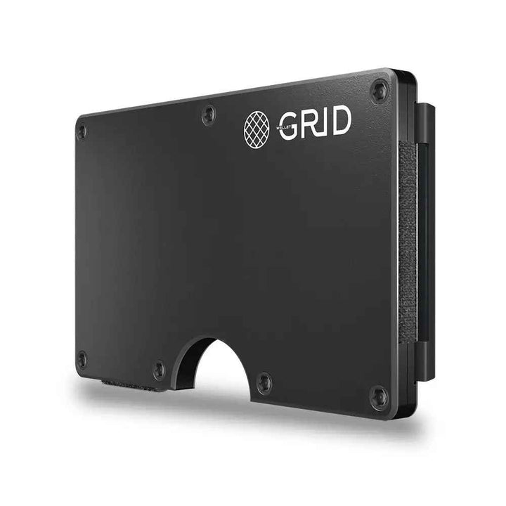GUNMETAL ALUMINUM GRID WALLET