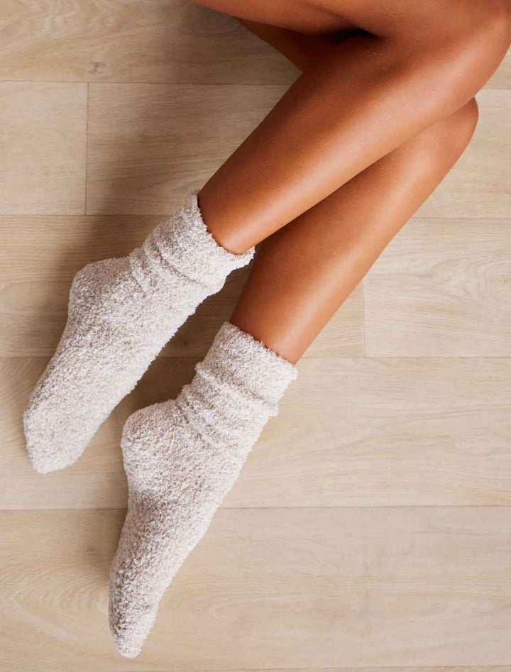 Cozychic Heathered Stone-White Socks