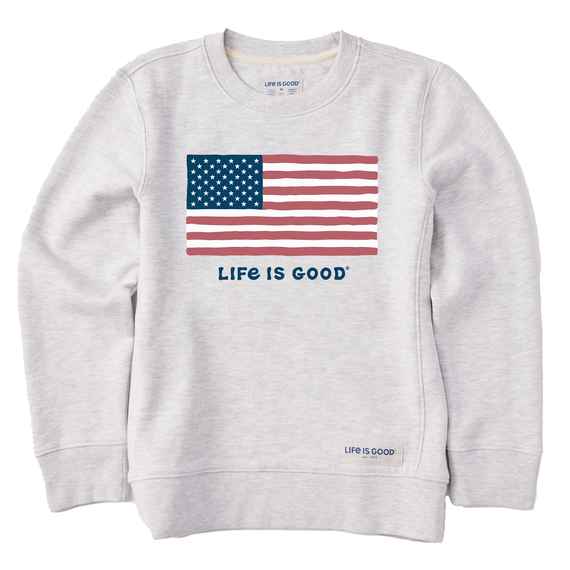 KIDS BIG FLAG FLEECE CREW