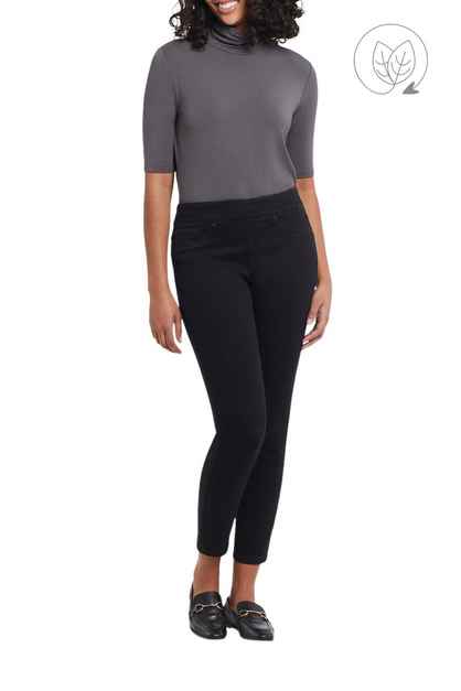 Audrey Black Pull On Ankle Jean