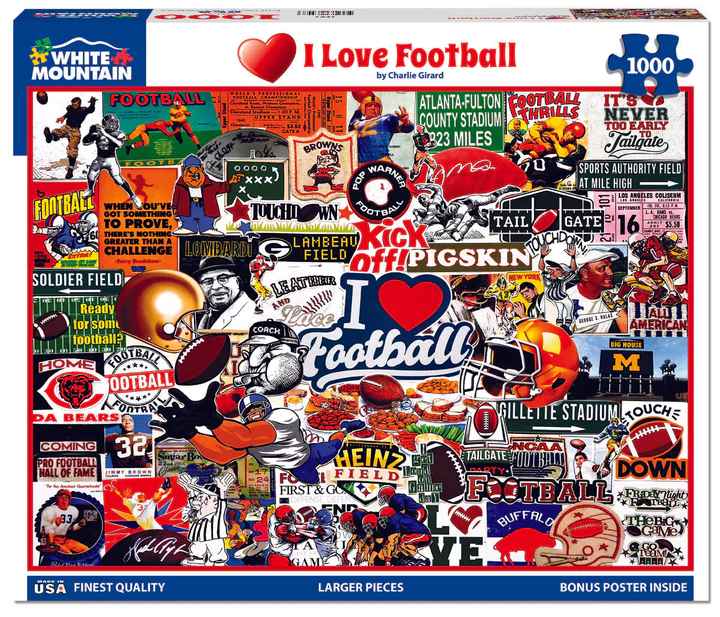 I Love Football 1000 Piece Puzzle