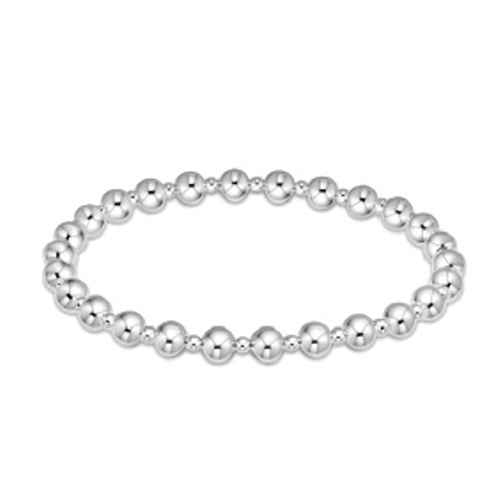 Sterling Classic Grateful Pattern 5mm Bead Bracelet