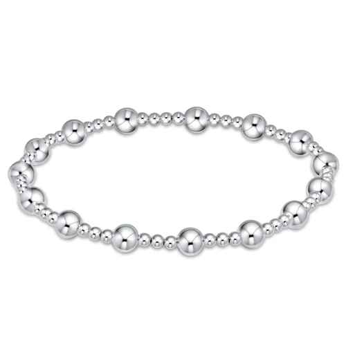 Sterling Classic Sincerity Pattern 5mm Bead Bracelet