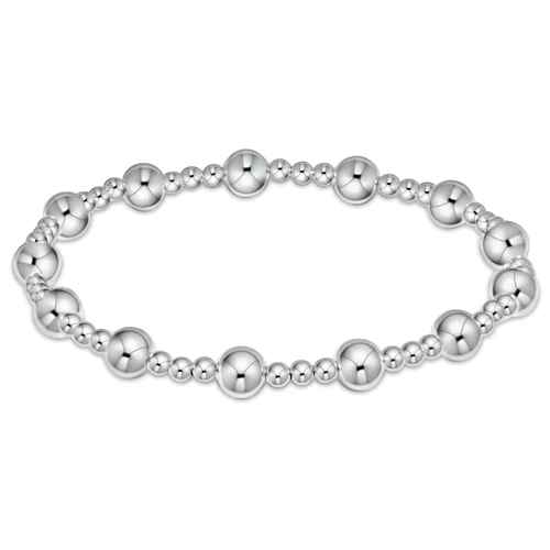 Sterling Classic Sincerity Pattern 6mm Bead Bracelet