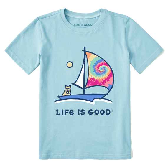Kids Rocket Tie Dye Sailboat Crusher Tee