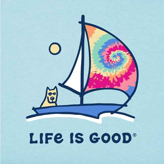 Kids Rocket Tie Dye Sailboat Crusher Tee