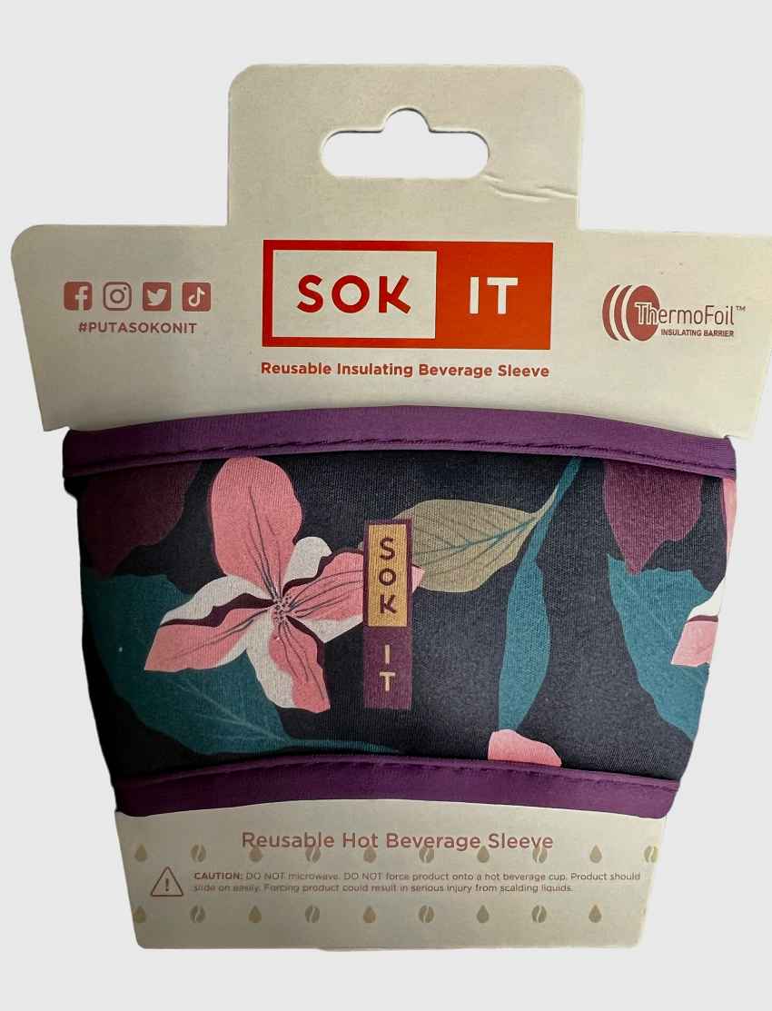MODERN FLORAL HOT CUP SLEEVE