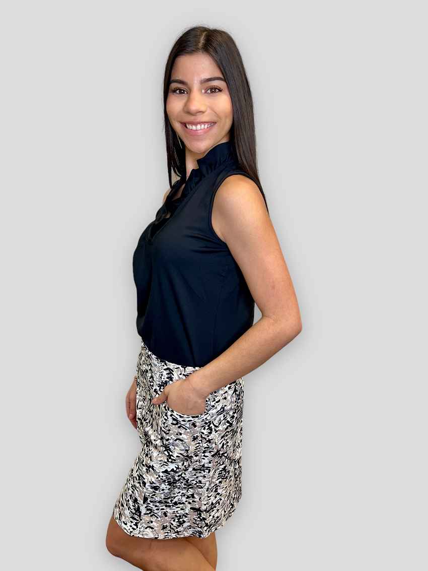 Ginny Vine Print 2 Pocket Skort