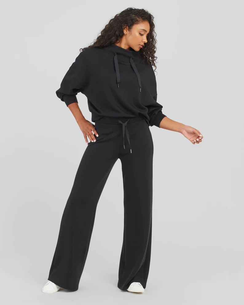 SPANX Air Essentials Black Wide Leg Pant