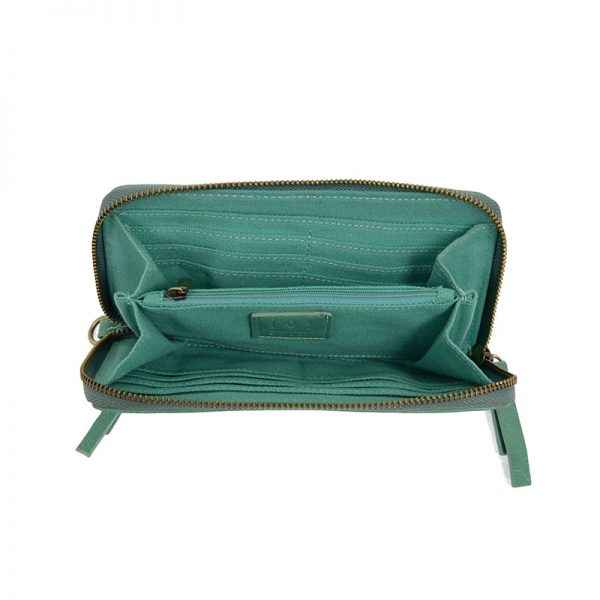 True Turq Chloe Zip Around Wristlet