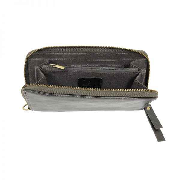 Charcoal Chloe Zip Around Wristlet