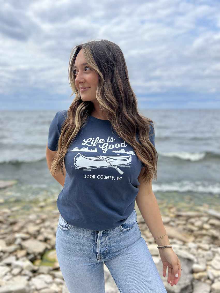 Door County Canoe Landscape Crusher Tee