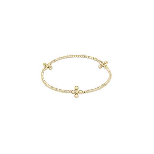 Classic Beaded 2 mm Signature Cross Bracelet