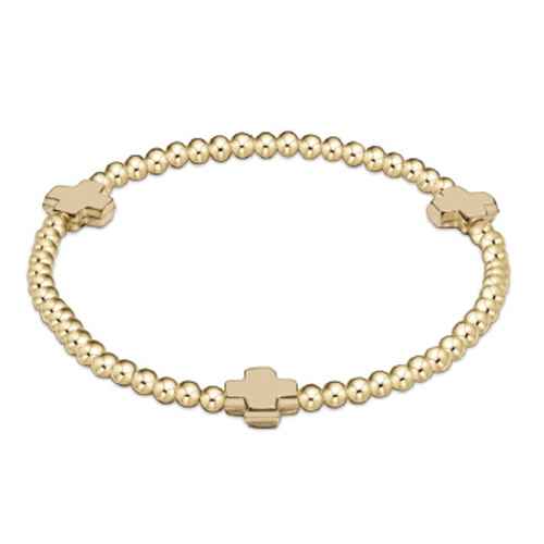 Extends Signature Cross 3mm Bead Bracelet