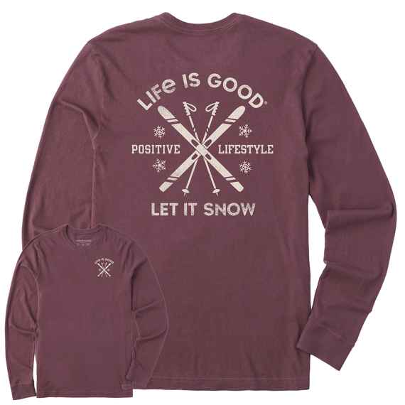 Let It Snow Ski L/S Crusher Tee