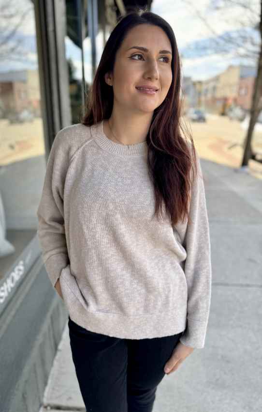 Miley Desert Raglan Sleeve Sweater