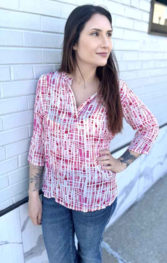 Berry Berry Pink Tassel Blouse