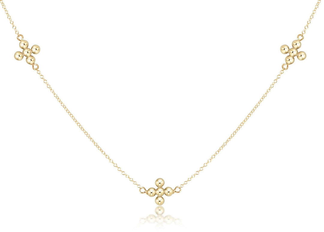 17" Beaded Signature Cross Simplicity Chain