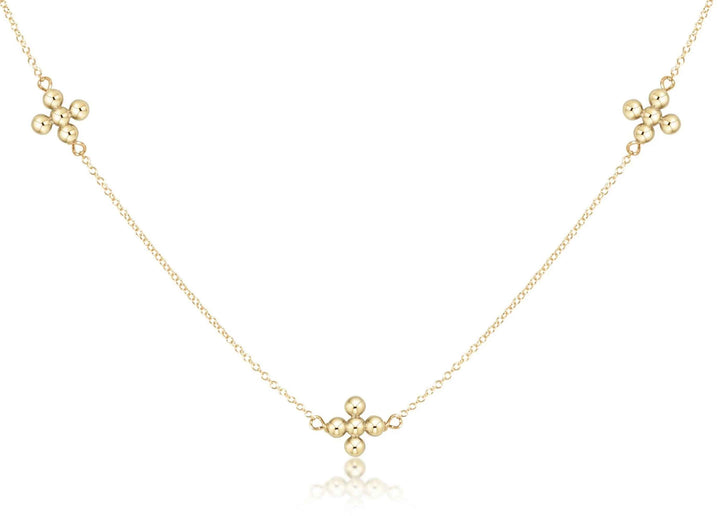 17" Beaded Signature Cross Simplicity Chain