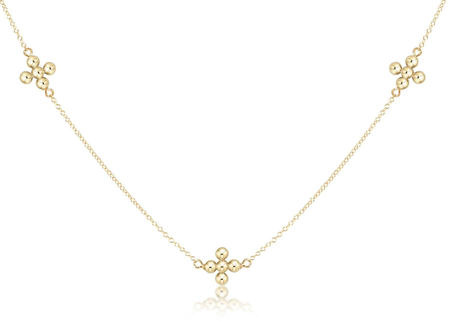 17" Beaded Signature Cross Simplicity Chain