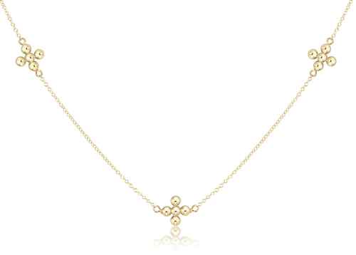 17" Beaded Signature Cross Simplicity Chain