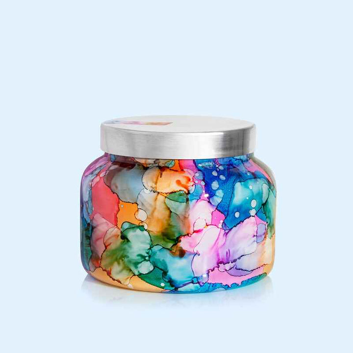 Rainbow Watercolor 48oz Volcano Jumbo Jar Candle