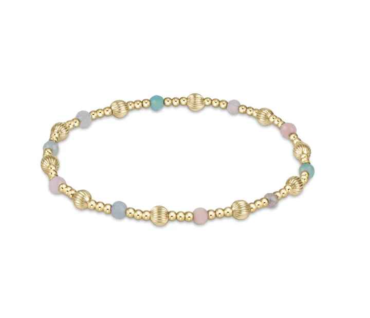 Hot Mess Dignity Sincerity Pattern 4mm Bead Bracelet