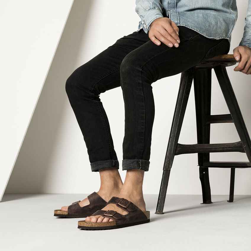 MEN'S ARIZONA HABANA OILED LEATHER SANDAL