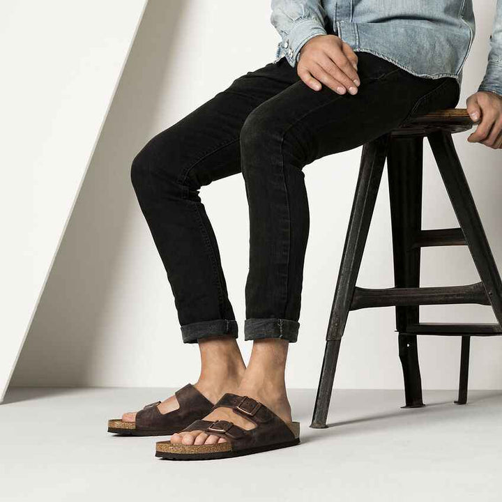 MEN'S ARIZONA HABANA OILED LEATHER SANDAL