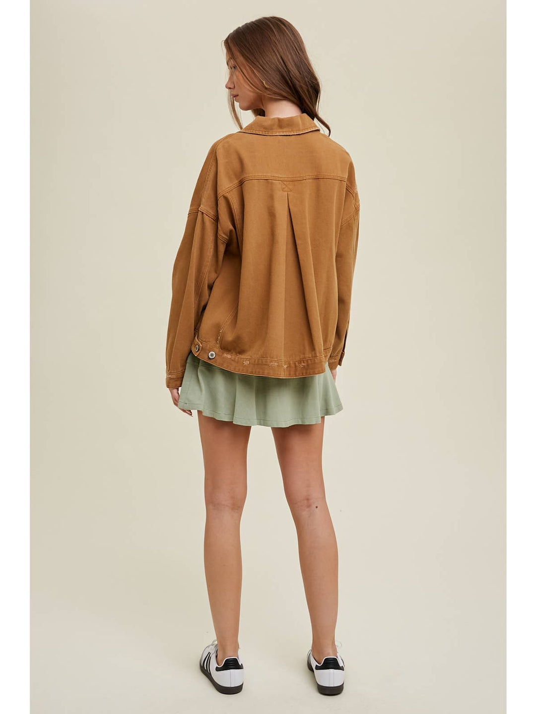 CAMEL MUST-HAVE PLEAT BACK JACKET