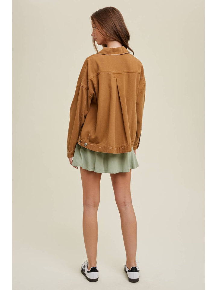 CAMEL MUST-HAVE PLEAT BACK JACKET