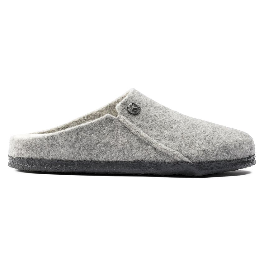 ZERMATT LIGHT GRAY WOOL SHEARLING SLIPPERS