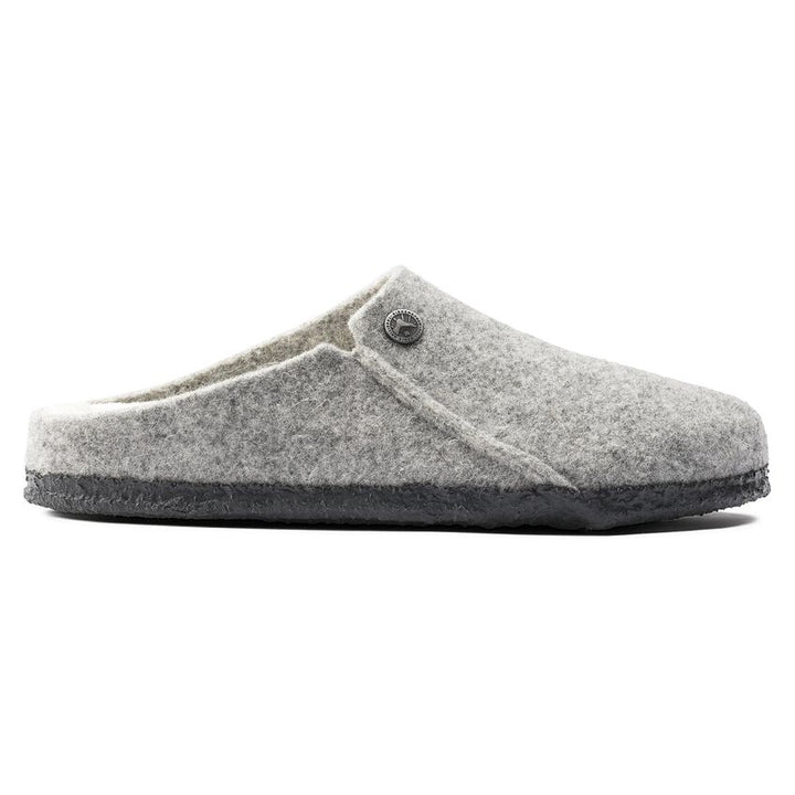 ZERMATT LIGHT GRAY WOOL SHEARLING SLIPPERS