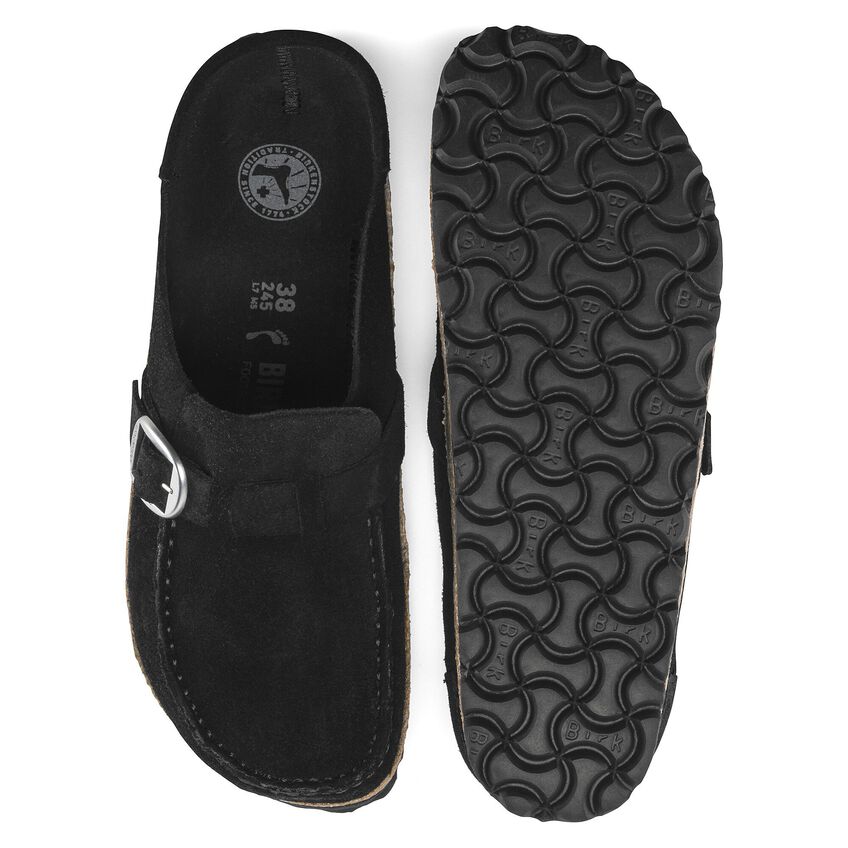 BUCKLEY BLACK SUEDE LEATHER CLOG