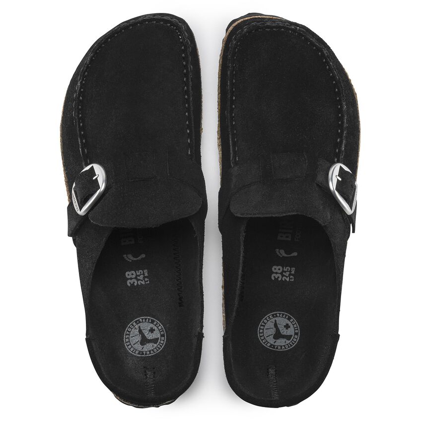 BUCKLEY BLACK SUEDE LEATHER CLOG