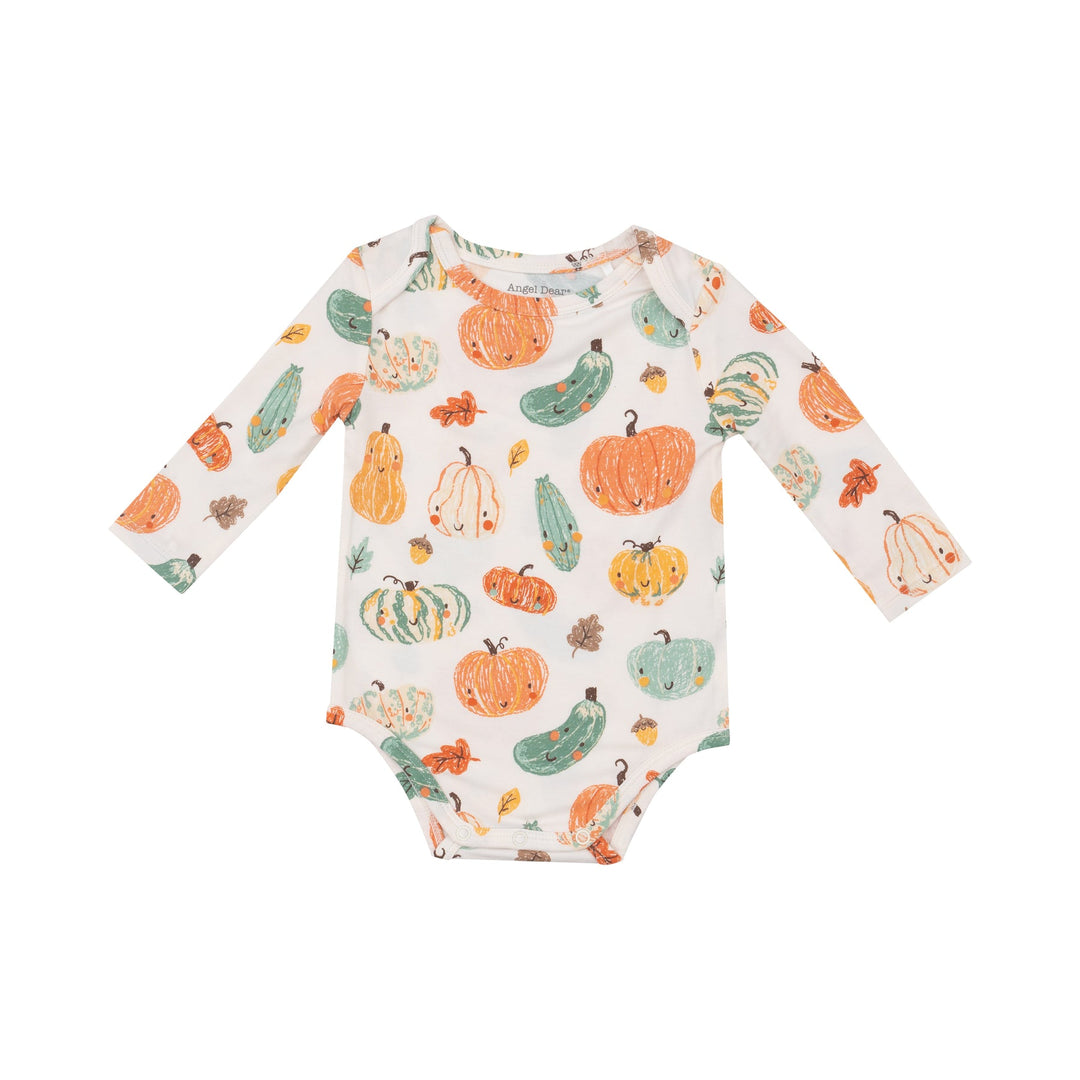 CRAYON PUMPKINS LONG SLEEVE ONESIE