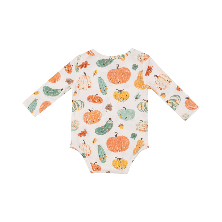 CRAYON PUMPKINS LONG SLEEVE ONESIE