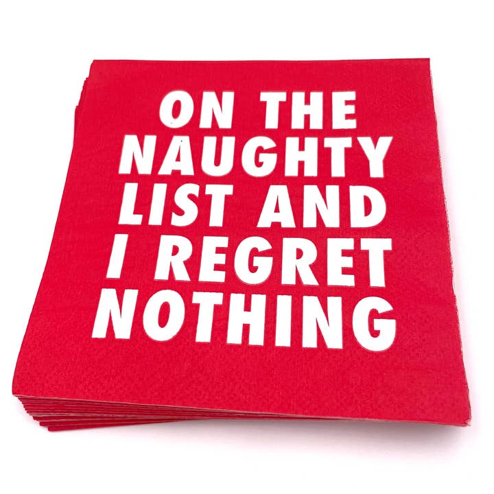 I REGRET NOTHING COCKTAIL NAPKINS