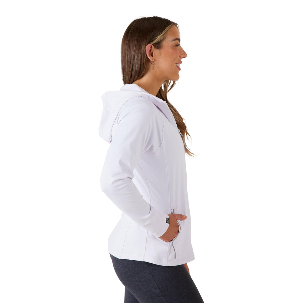 WHITE WEEKENDER FULL ZIP HOODIE