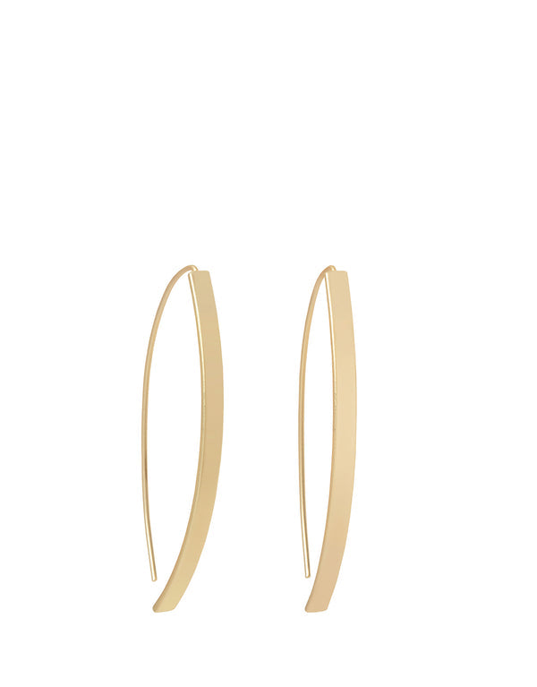 GOLD ARCH HOOP EARRINGS