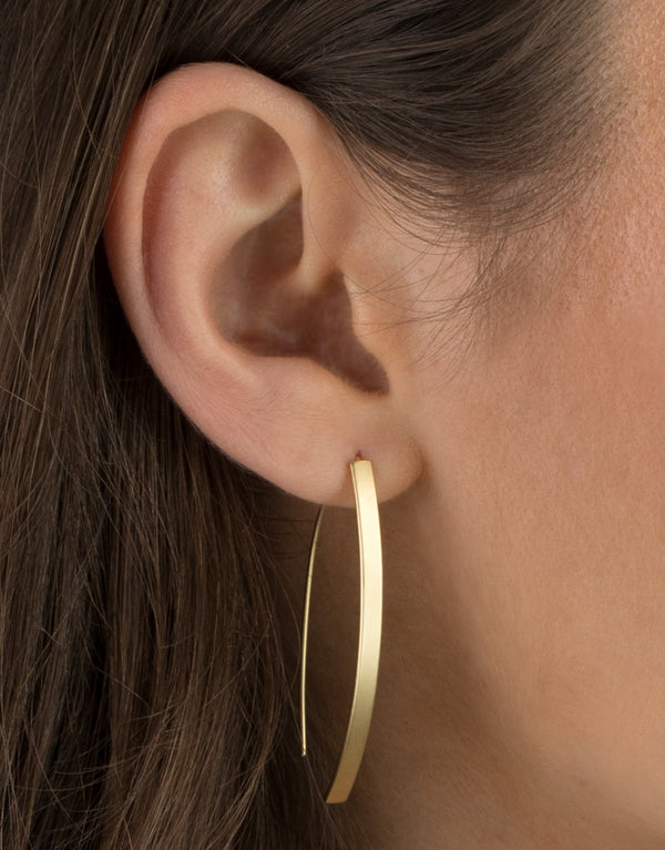 GOLD ARCH HOOP EARRINGS