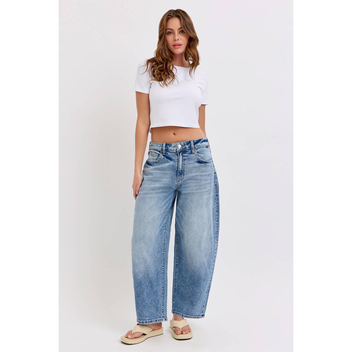DONNA LIGHT WASH BARREL JEANS