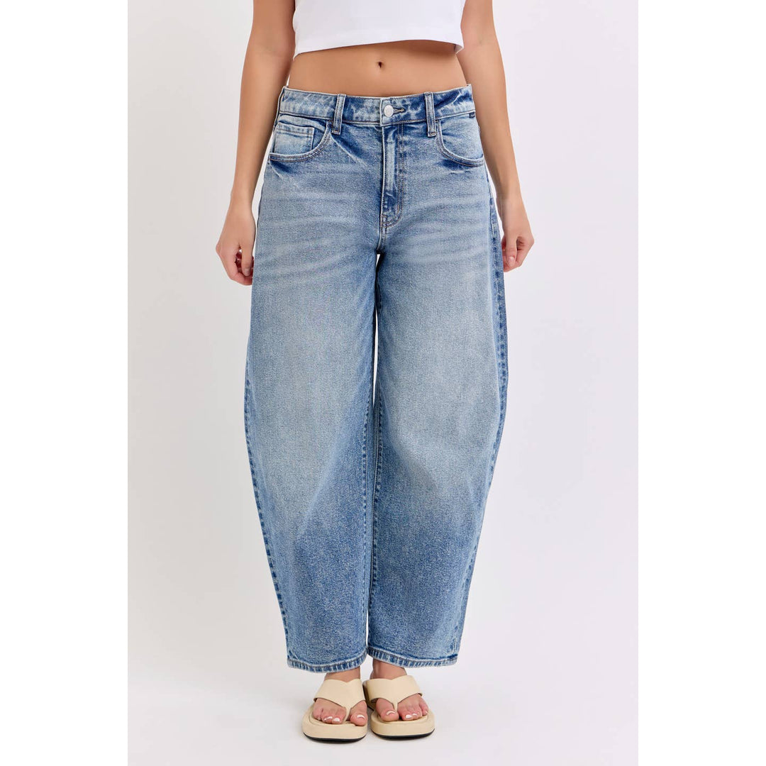 DONNA LIGHT WASH BARREL JEANS