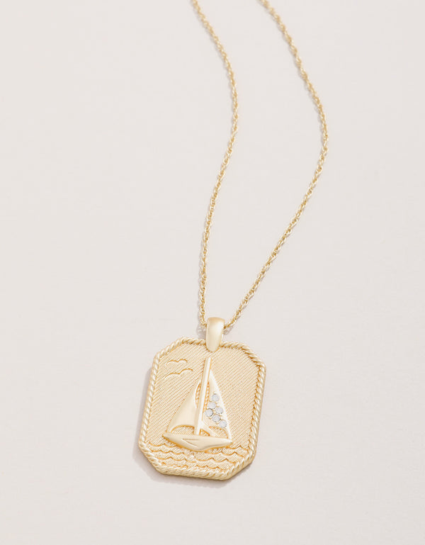 SET SAIL GOLD 18" NECKLACE