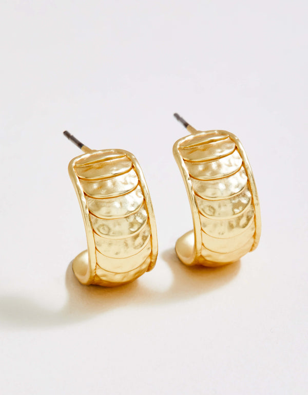 KARINA GOLD 18MM HOOP EARRINGS