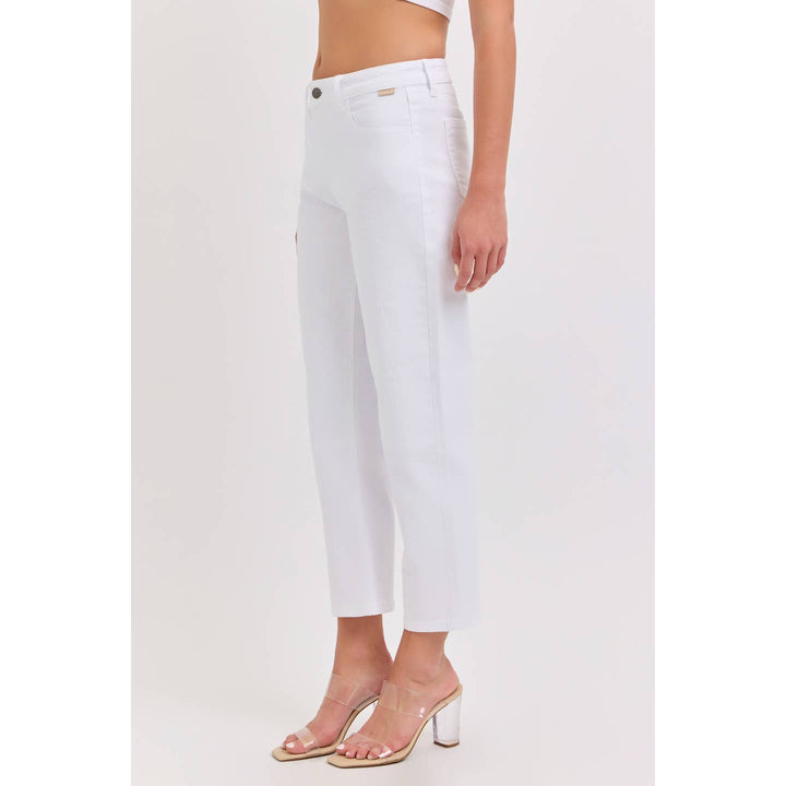 DARCEY WHITE CROP STRAIGHT LEG JEANS